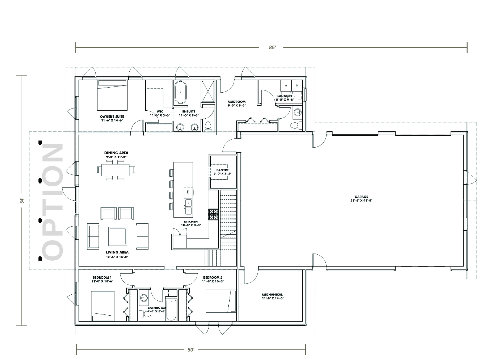 Integrity Post Frame Residential Barndominium Barndo floor plan