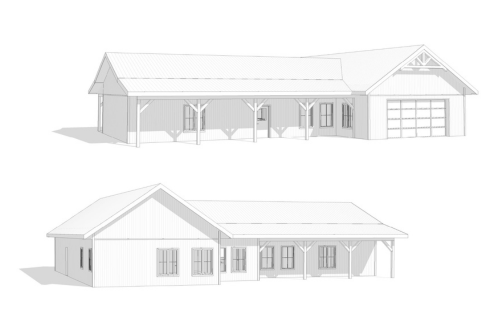 Rendering of a post-frame home