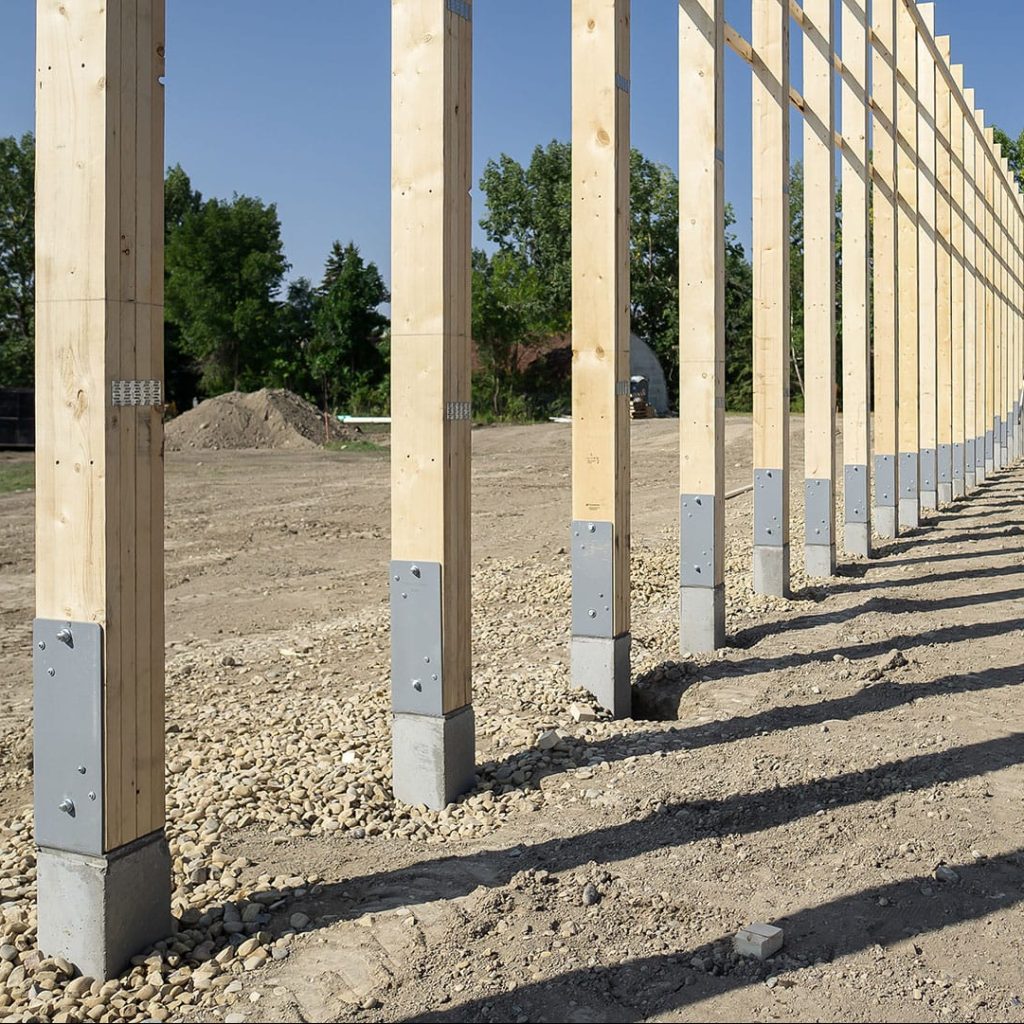 Integrity building post-frame construction Perma-columns