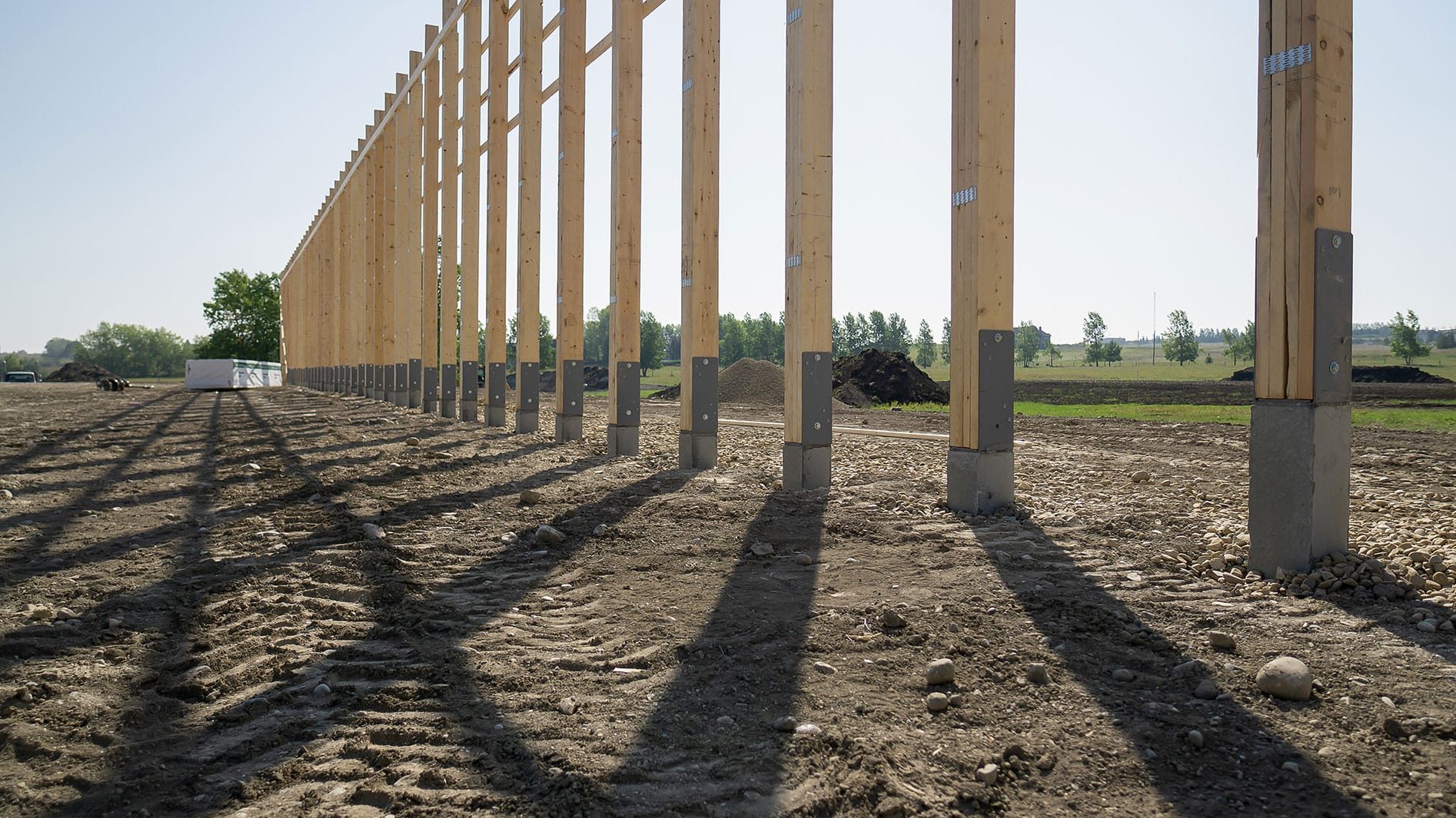 A post-frame building by Integrity Post Structures built using Perma-Column pre-cast concrete posts