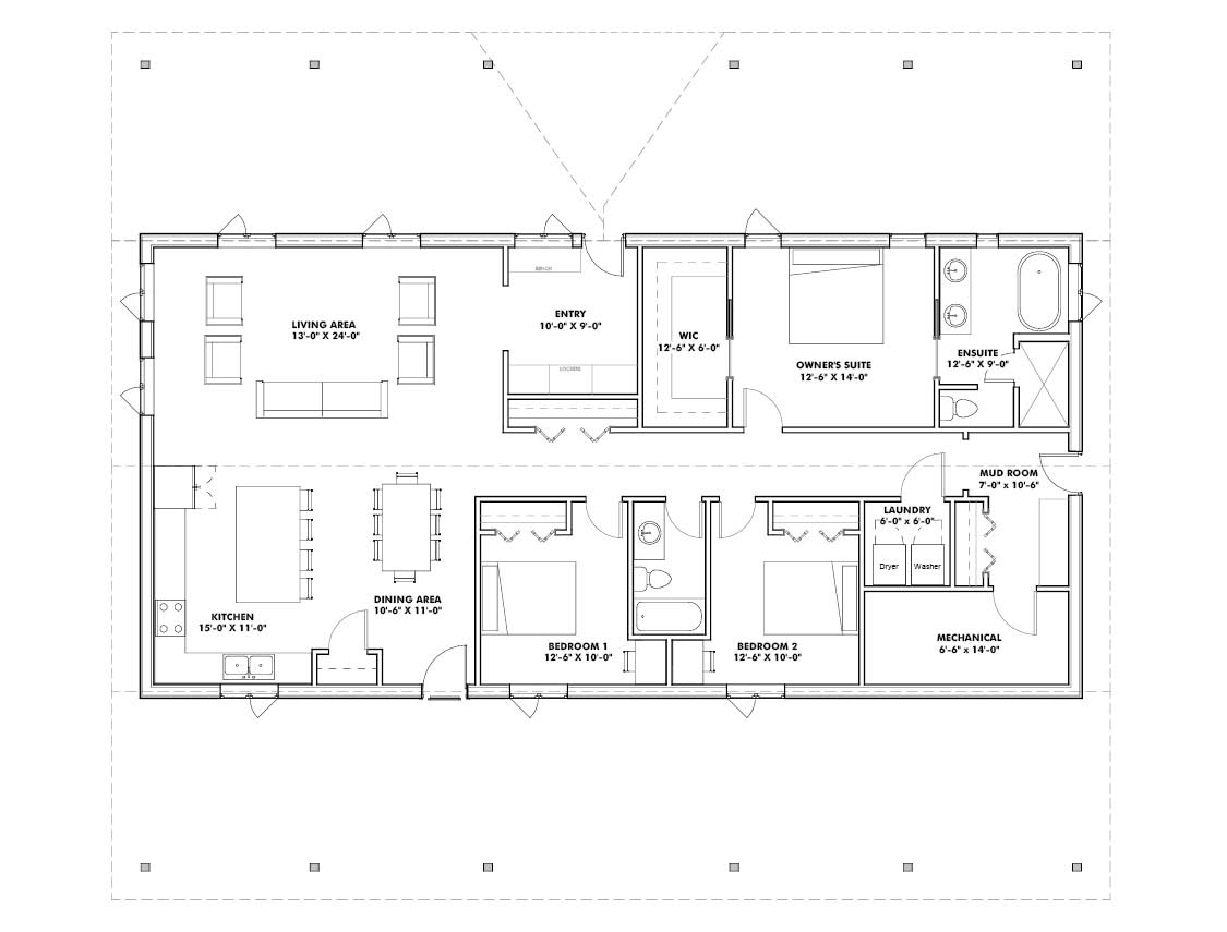 Residential Buildings Integrity Post Structure Ranch Hand Floor Plan