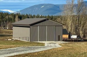 Acreage post-frame building built by Integrity Post Structures