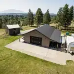 A buckskin post-frame lifestyle & hobby shop