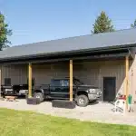 A buckskin post-frame lifestyle & hobby shop