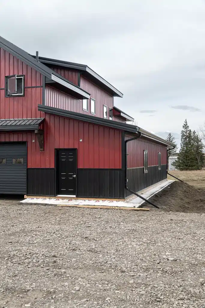 A Dark Red Residential Carriage House XL