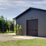 A iron ore lifestyle & Hobby post-frame shop with one overhead door