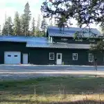 A post-frame residential barndominium
