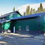 A post-frame residential barndominium