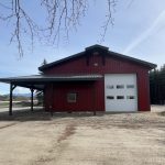 A Dark Red post-frame lifestyle & hobby shop