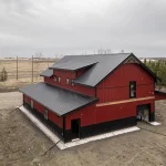 A Dark Red Residential Carriage House XL