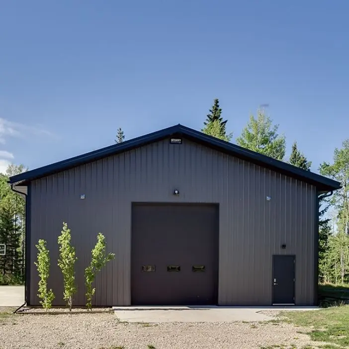 A iron ore lifestyle & Hobby post-frame shop with one overhead door