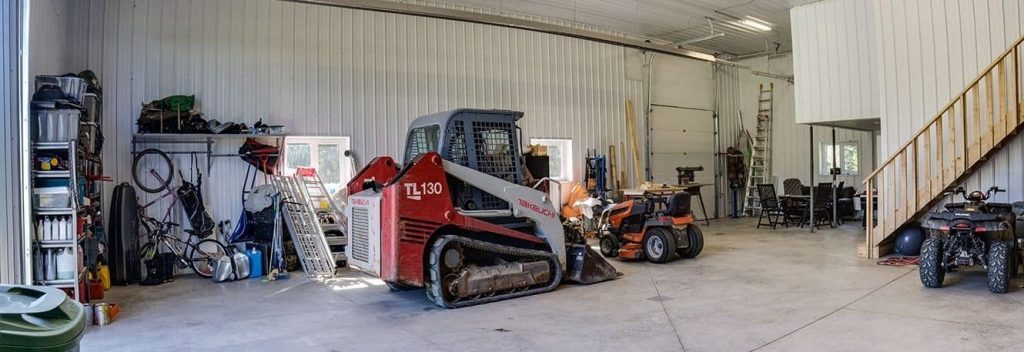 A iron ore lifestyle & Hobby post-frame shop with one overhead door