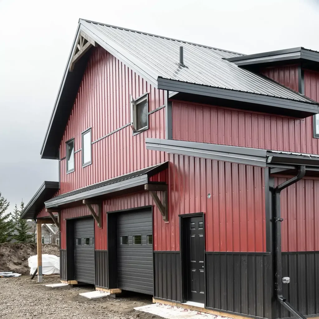 A Dark Red Residential Carriage House XL