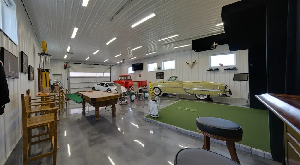 A Charcoal Steel post-frame Lifestyle & Hobby Shop