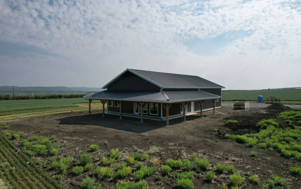 A post-frame Residential Shouse