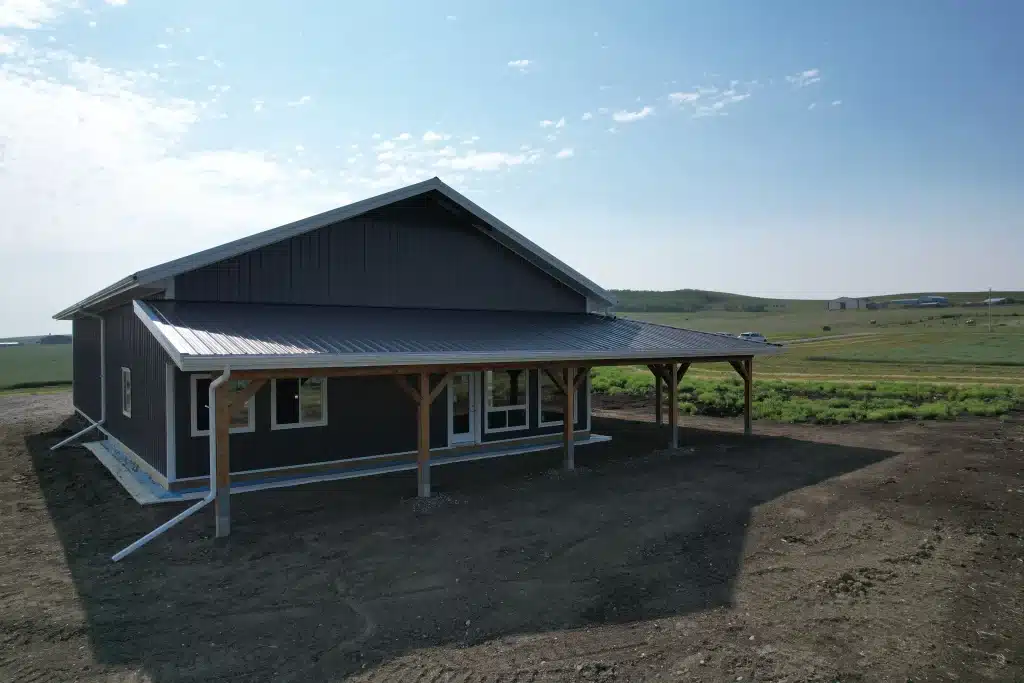 A post-frame Residential Shouse