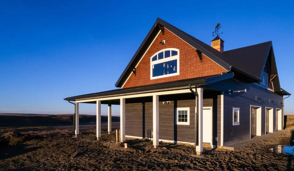 Iron Ore Post-frame equestrian barn