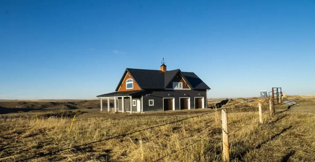 Iron Ore Post-frame equestrian barn
