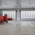 A post-frame agricultural shop