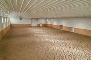 A post-frame riding arena - interior