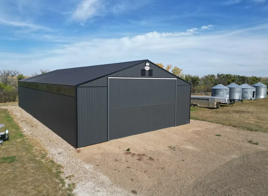 An Iron Ore post-frame Agricultural storage building