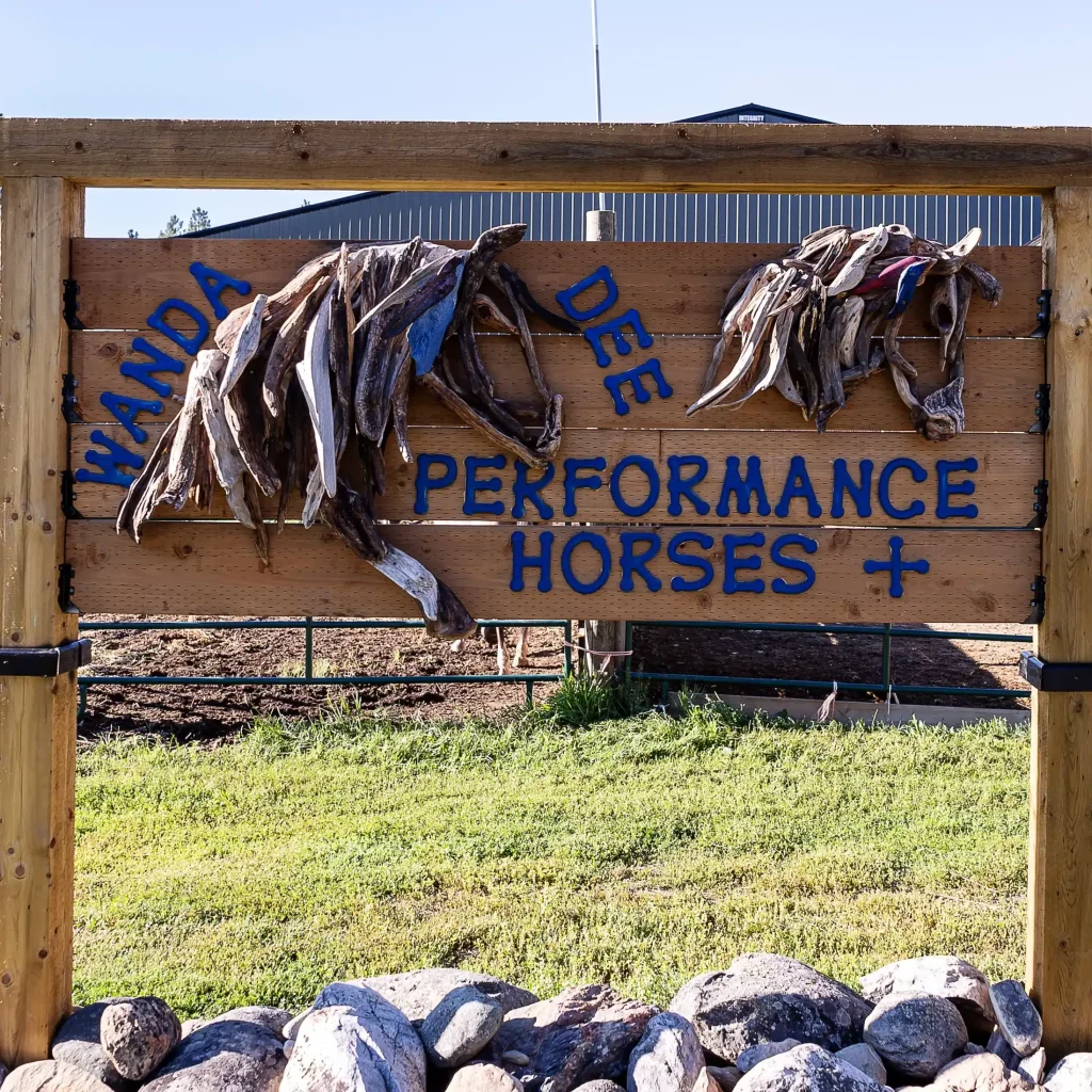 A dark sage post-frame equestrian Riding Arena with overhead doors and skylight