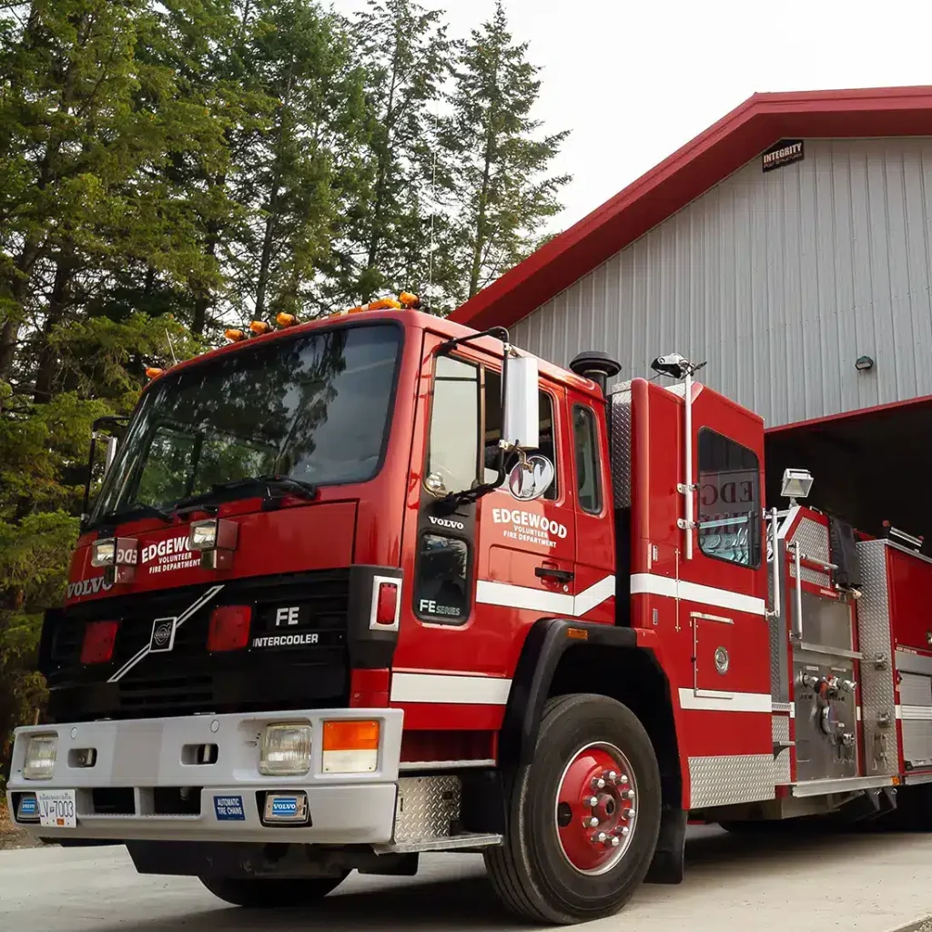 A Regent Grey post-frame commercial Firehall