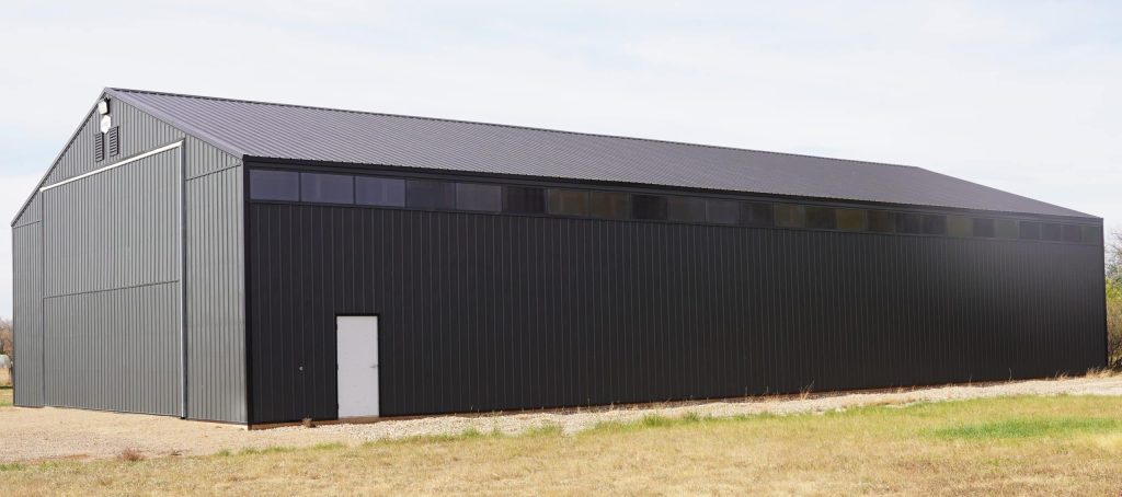 An Iron Ore post-frame Agricultural storage building