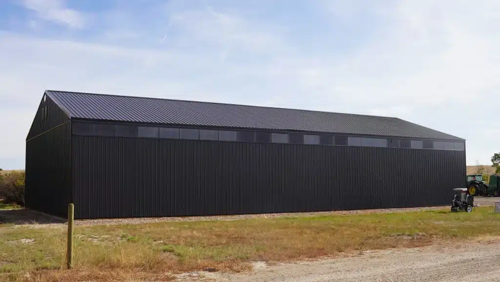 An Iron Ore post-frame Agricultural storage building