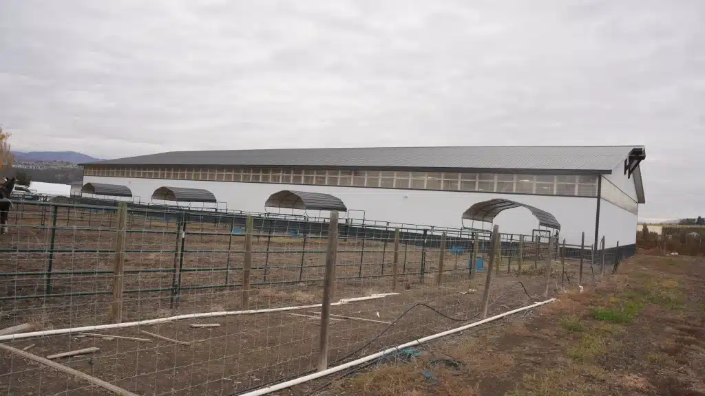A post-frame equestrian Private Riding Arena