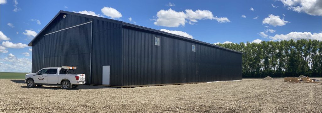 An Iron Ore post-frame Agricultural storage building