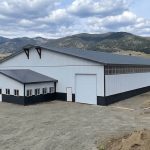 A post-frame equestrian Private Riding Arena
