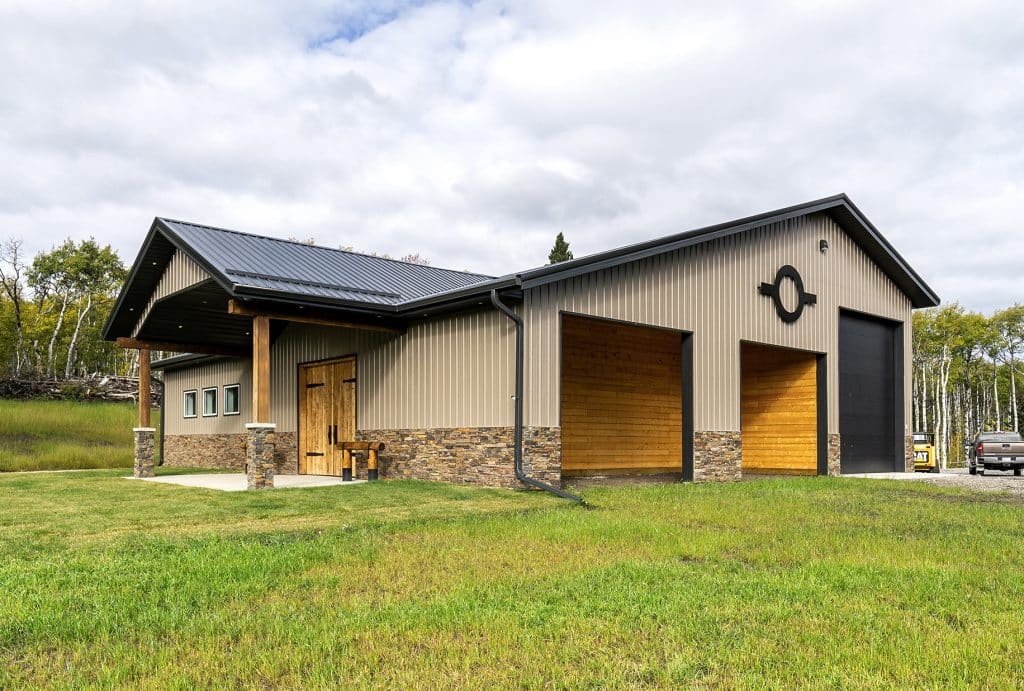 Post-frame Riding arena built by Integrity Post Structures in British Columbia
