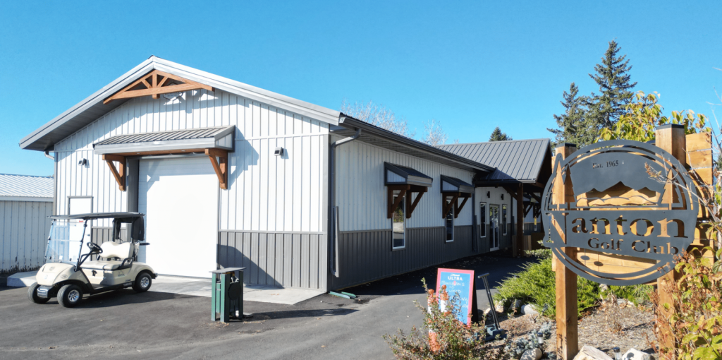 Nanton Golf Club storage building built by Integrity Post Structures