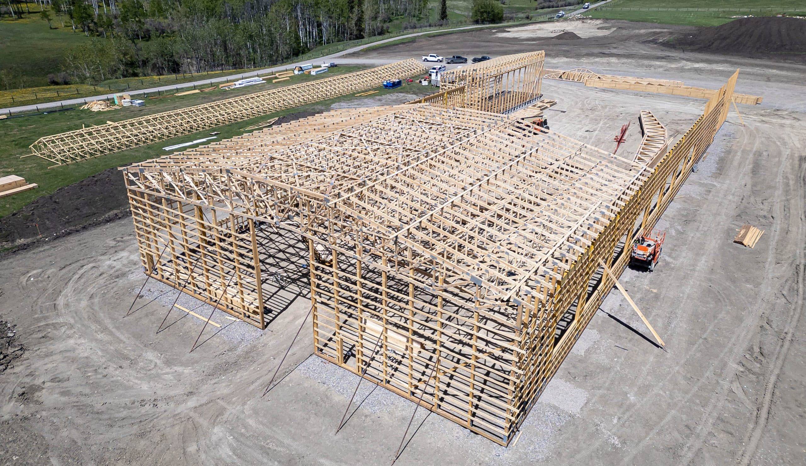 A post-frame building built by Integrity Post Structures