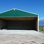 A melchers green post-frame hayshed