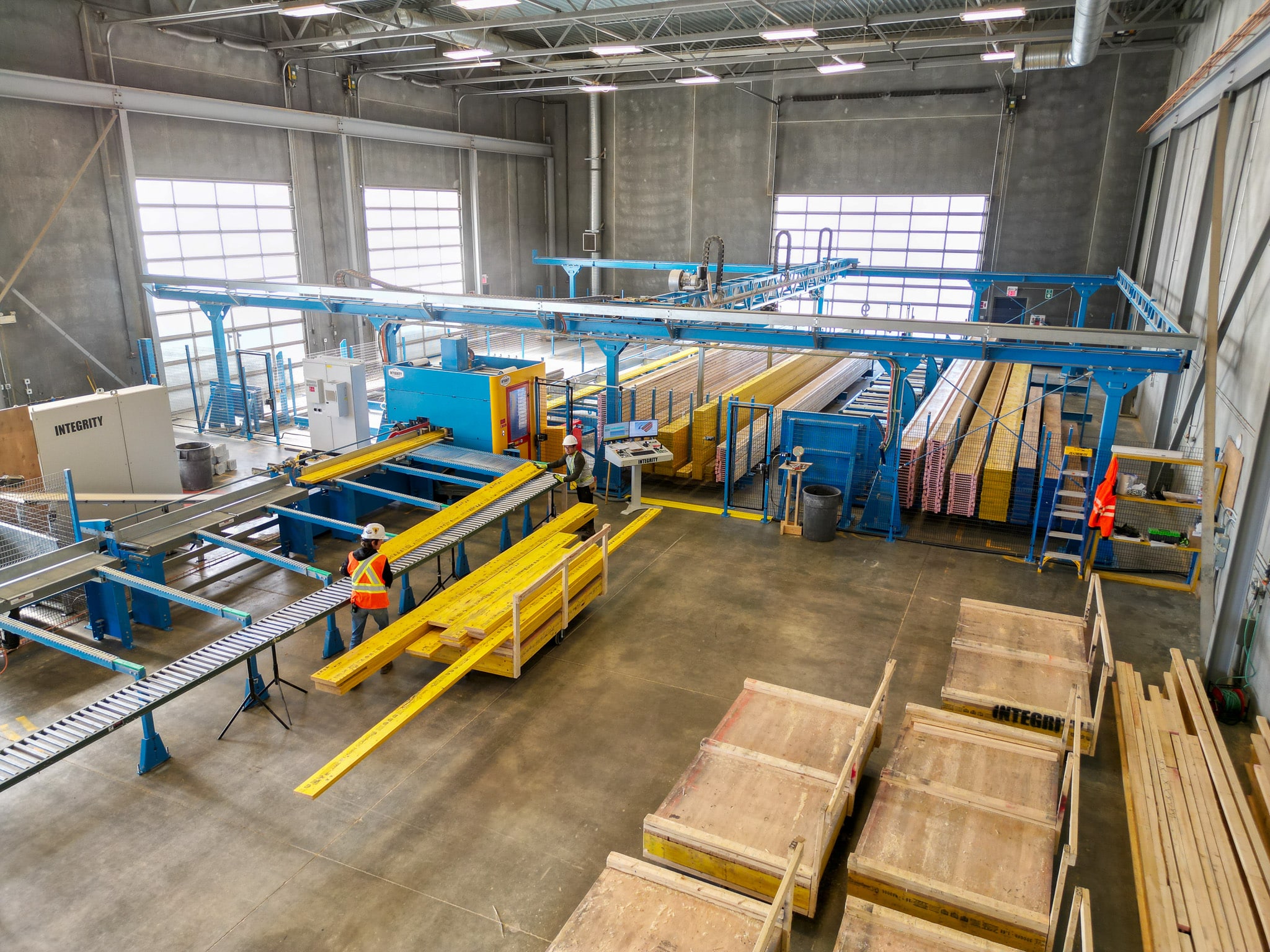 Hundegger - germain engineered pick and feed machine at Integrity Building Products