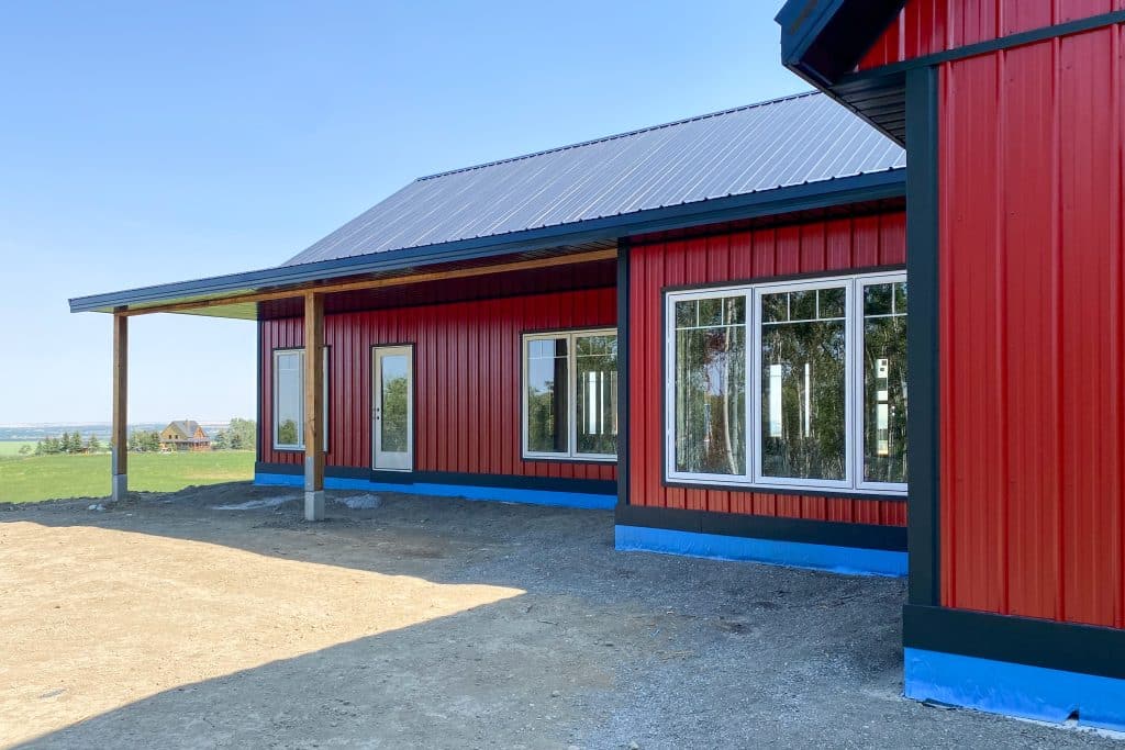 Built to Lock-up -Highwood home in Dark Red metal cladding