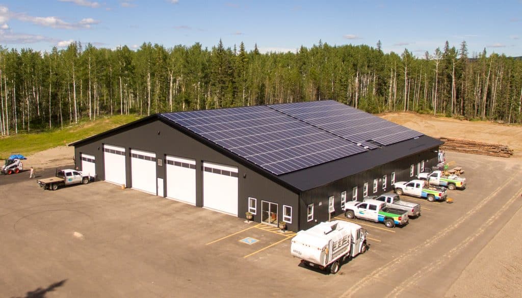 Post-frame commercial building built by Integrity Post Structures
