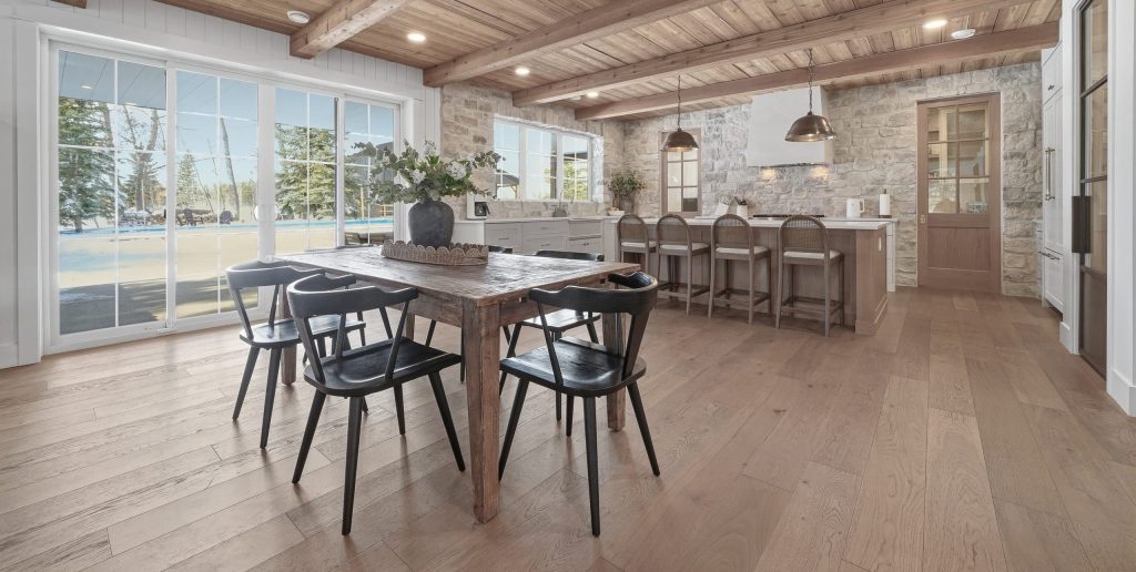 A dark brown custom post-frame residential home