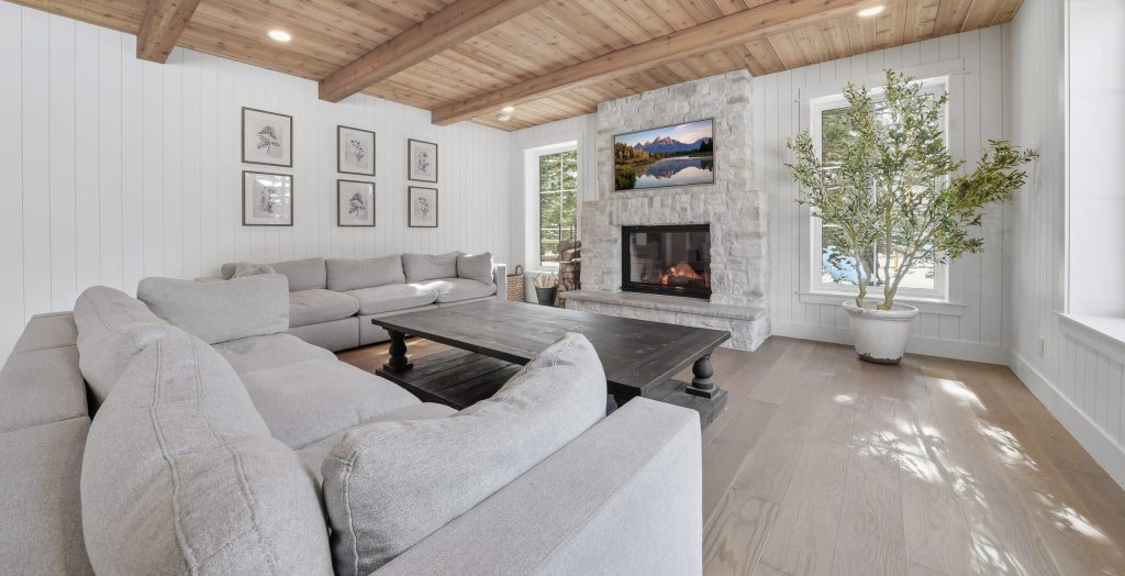 A dark brown custom post-frame residential home
