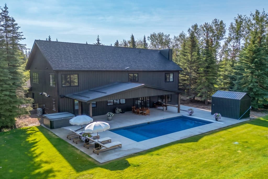 A custom post-frame home built to lock-up by Integrity Post Structures