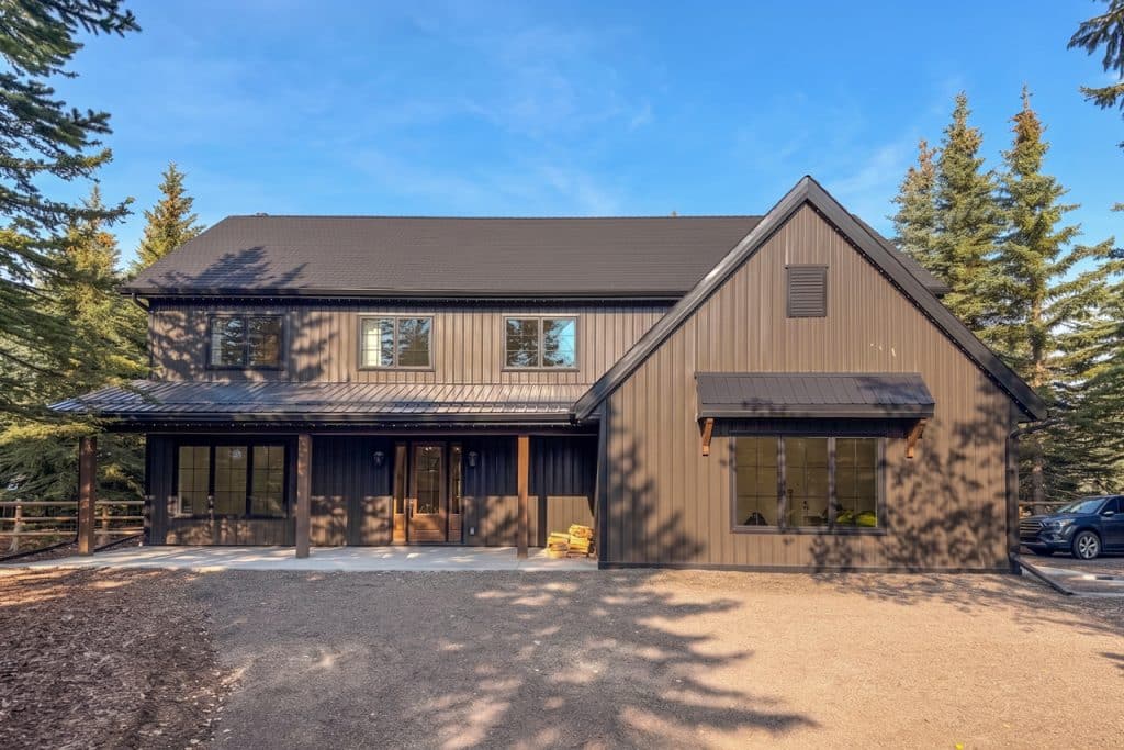 A custom post-frame home built to lock-up by Integrity Post Structures