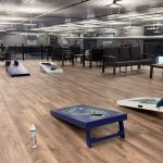 A Iron Ore post-frame Commercial Pickleball community association with premium Autumn