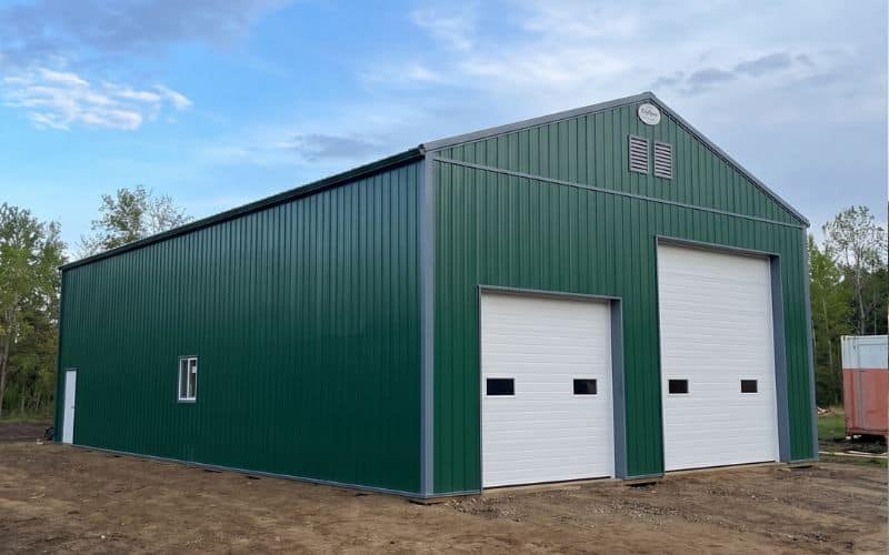 A melchers post-frame agricultural storage building